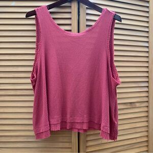 We The Free Red Flowy Tank Top Small